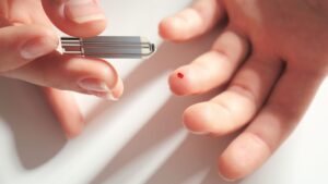 Blut von der Fingerbeere - Bradford-Test (HLB-Test)